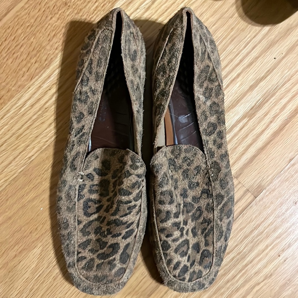 Muted leopard print slip on